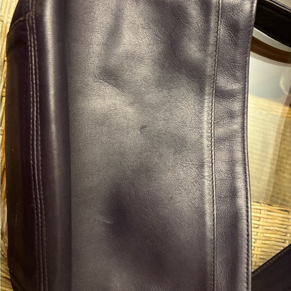 Coach Lexington Purple Leather Zip Crossbody Made In Dr Style 4186 - Picture 9 of 11